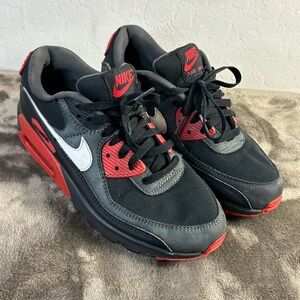 Nike Kids Black and Red Air Sneakers